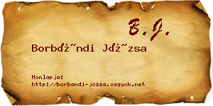 Borbándi Józsa névjegykártya